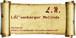 Lövenberger Melinda névjegykártya